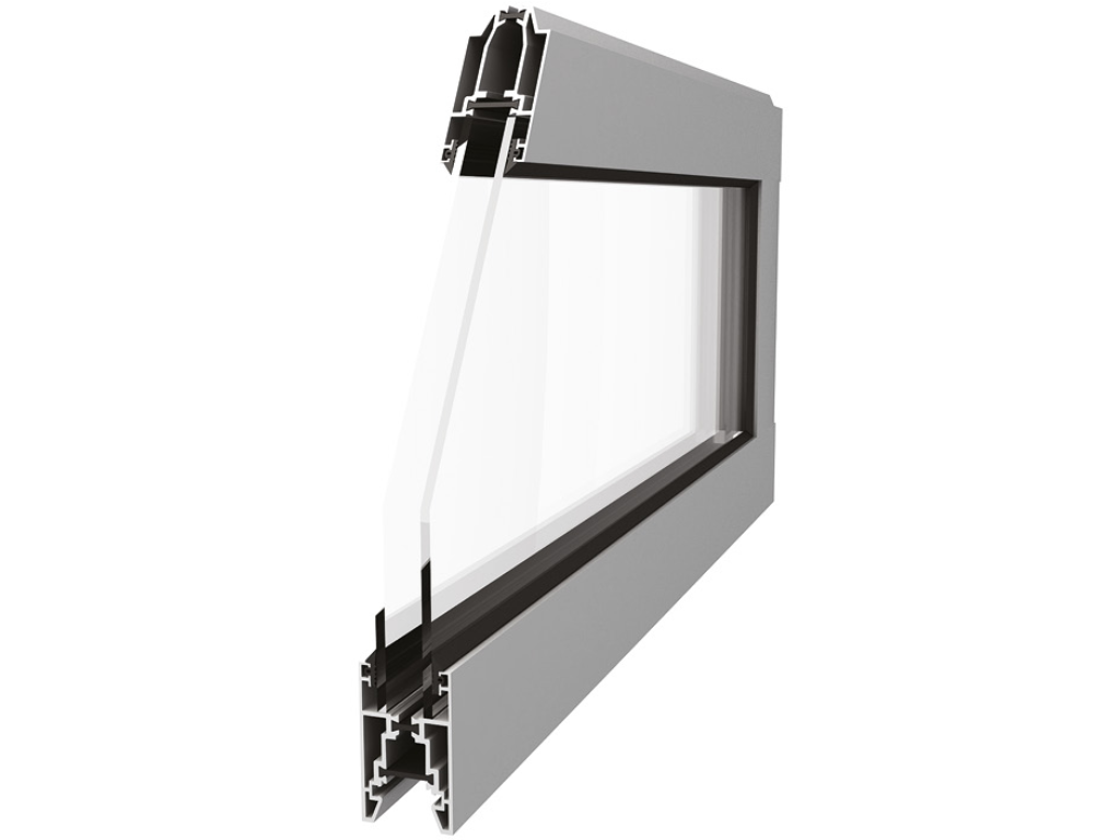 Вид панорамной панели щита промышленный ворот DOORHAN