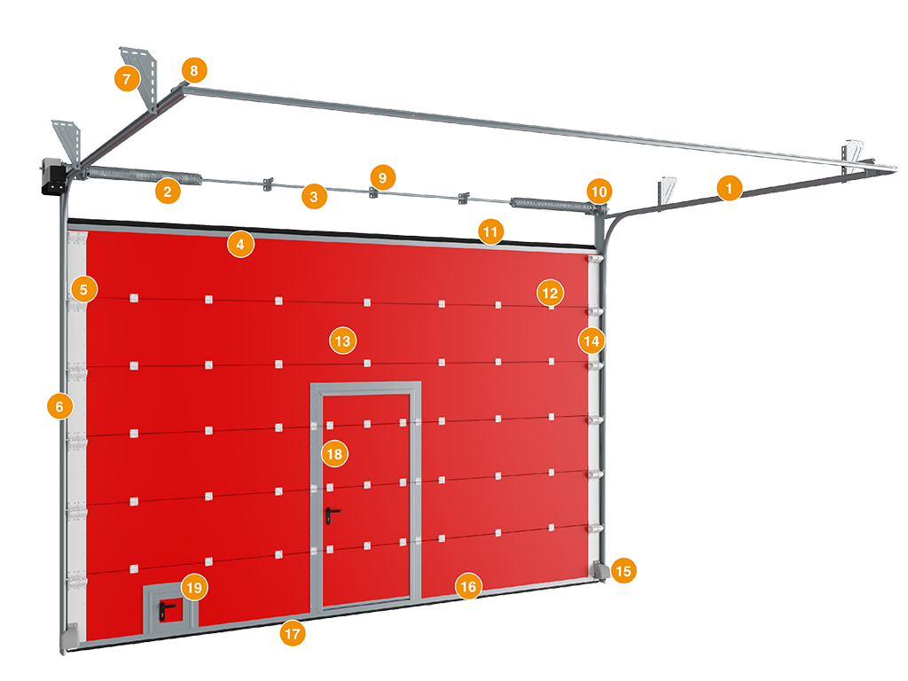 Противопожарные секционные ворота ДОРХАН