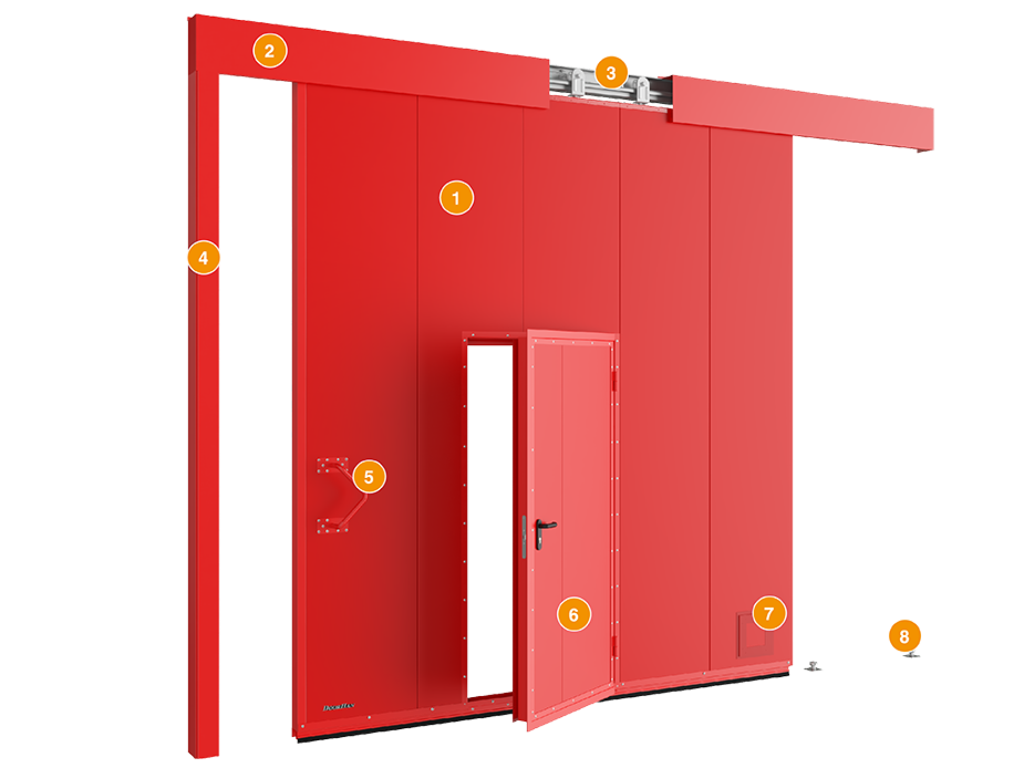 Противопожарные секционные ворота ДОРХАН