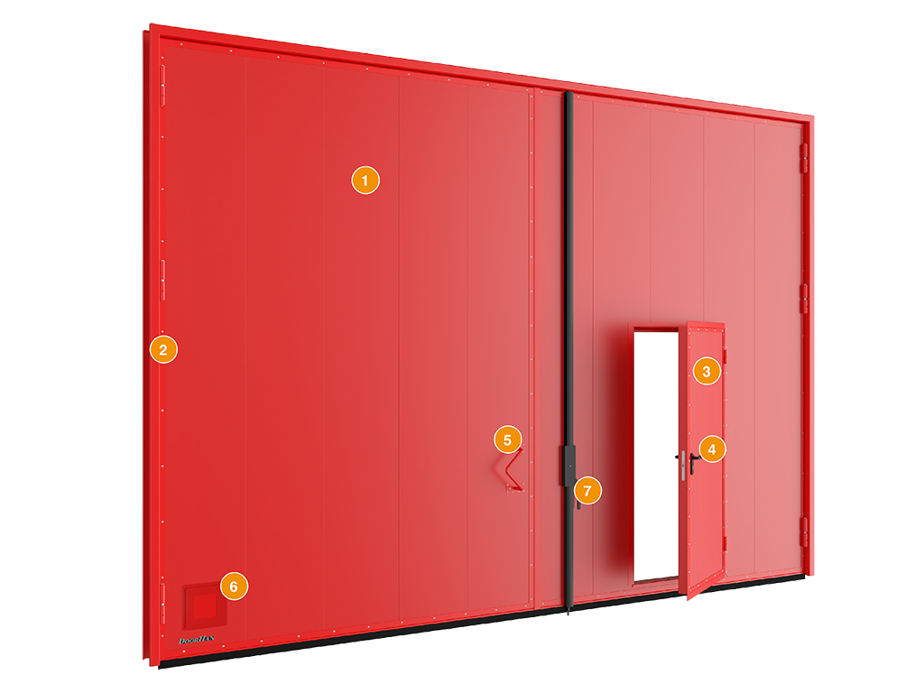 Противопожарные секционные ворота ДОРХАН